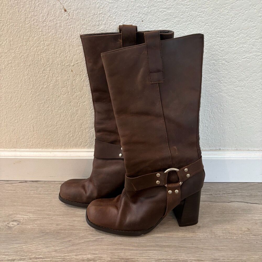 Topy Leather High Heel Boots - Picture 2 of 4
